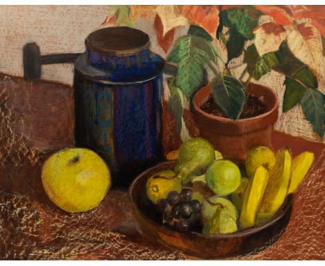 Heloise Toop/Still Life/oil pastel, 46.5cm x 59cm/Exhibited: Mall Galleries 1974, label verso CONDITION REPORT: ARR Artist's 