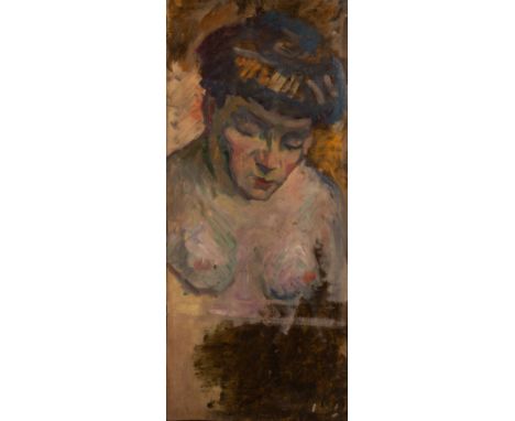 Walter Sickert RA RBA (1860-1942)/La Cage aux Fauves/half-length portrait of nude dancer/signed upper left, inscribed and dat