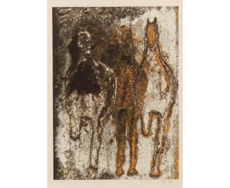 Bryony Leatherbarrow (Contemporary)/Three Horses/initialled and inscribed AP/digital print, image size 31.5cm x 23cm CONDITIO