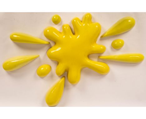 Francis Hewlett (British 1930-2012), Yellow Splash (1971), glazed ceramic in sections, the largest 45cm x 37cm CONDITION REPO
