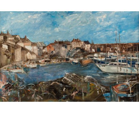 Joy Day/Mevagissy/signed; St Mawes Art Group label verso/oil on board, 49.5cm x 76cm CONDITION REPORT: ARR Artist's Resale Ri