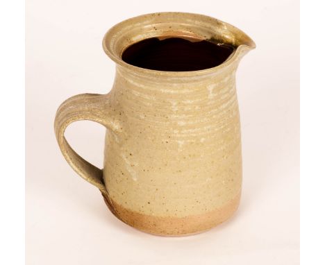 Mary Rich (born 1940), a stoneware jug, ash glaze, impressed marks, 15.5cm high CONDITION REPORT: ARR Artist's Resale Right m