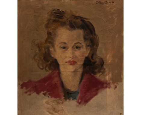 C Fremantle/Portrait of a Lady/signed and dated 1939/oil on canvas, 52cm x 49cm and three other portraits of women, one by El