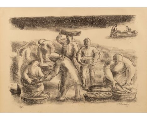 Manuel Colmeiro/Fish and Loaves/signed Colmeiro 65 and numbered 15/15/print, 46.5cm x 64cm CONDITION REPORT: ARR Artist's Res