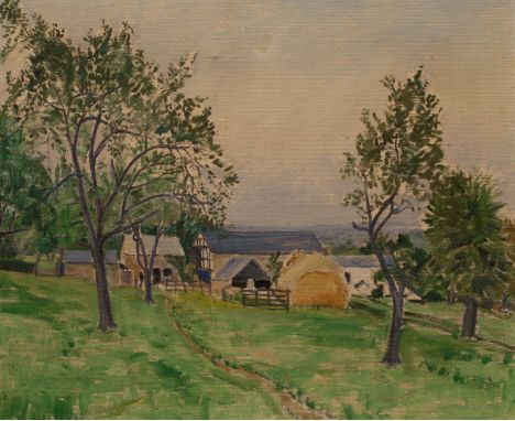 Harold F Trew (1888-1968)/Luxtree Farm, Longhope/signed and dated 1932/oil on canvas, 49cm x 60.5cm/and another oil depicting