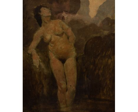 Augustus John OM RA (1878-1961)/Nude Study/oil on canvas, 46cm x 39cm/Provenance: Property from a private Gloucestershire col
