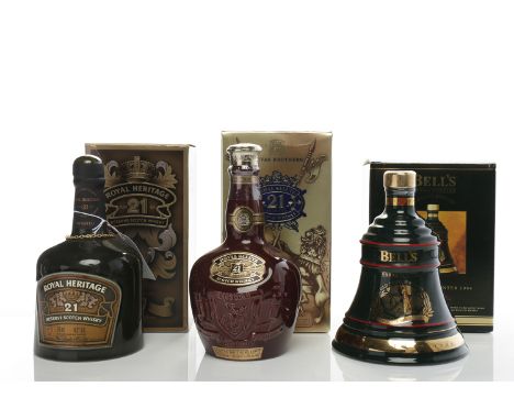 CHIVAS REGAL ROYAL SALUTE 21 YEARS OLD - RUBY FLAGON
Blended Scotch Whisky. 75cl, 40% volume, in felt pouch and carton. 
ROYA