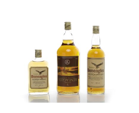 GOLDEN BENEAGLES (3)
Blended Scotch Whisky. Produced by Grey Brothers & Co for Waverley TBS, Edinburgh. 1.5L, 75cl and 37.5cl