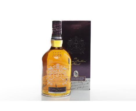 CHIVAS REGAL AGED 12 YEARS - THE CHIVAS BROTHERS' BLEND
Blended Scotch Whisky. 1L, 40% volume, in carton. 
2 bottles. 