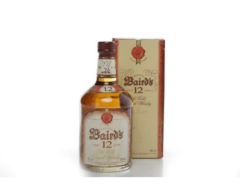 BAIRD'S 12 YEAR OLD
Blended Scotch Whisky. Bottled by Tower Blending Co. Labelled for the French market. 70cl, 40% volume. In