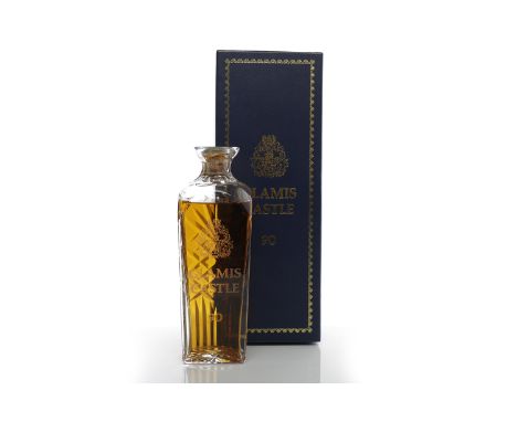 GLAMIS CASTLE 90 DECANTER
Blended Scotch Whisky, aged for 25 years and bottled in a Brierley Full Lead Crystal Decanter, no. 