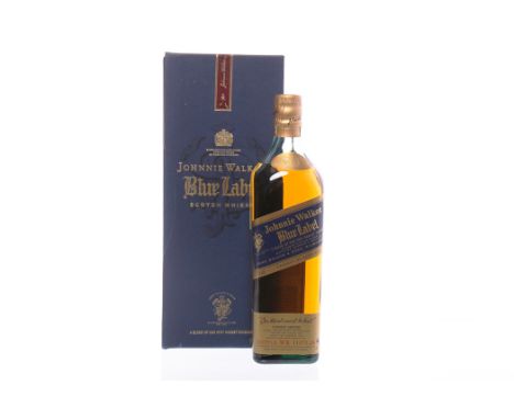 JOHNNIE WALKER BLUE LABEL
Blended Scotch Whisky. 75cl, 43% volume, in presentation box. CONDITION REPORT: Capsule: Very good.