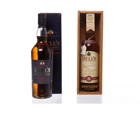 BELLS 8 YEAR OLD EXTRA SPECIAL
Blended Scotch Whisky. 70cl, 40% volume, in wooden box.
BELLS SPECIAL RESERVE PURE MALT
Blende
