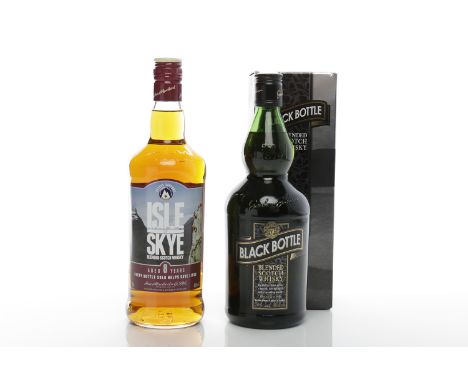 BLACK BOTTLE 
Blended Scotch Whisky. 70cl, 40% volume, in carton. 
ISLE OF SKYE AGED 8 YEARS
Blended Scotch Whisky. 70cl, 40%