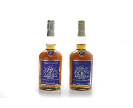 THE SEAGRAM 25 YEAR CLUB - 25 YEARS OLD (2)
Blended Scotch Whisky. Presented October 1995. 70cl, 40% volume. 
2 bottles. 