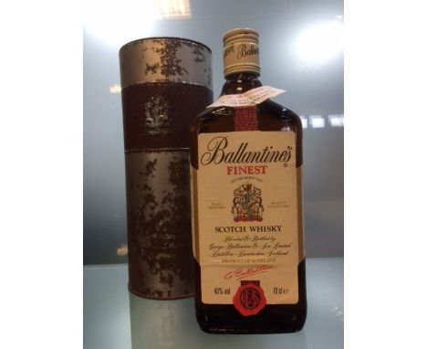 BALLANTINE'S FINEST
Blended Scotch Whisky, 70cl, 40% volume. In tin.
 CONDITION REPORT: Bottle: Good, labels slightly stained