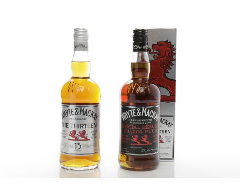 WHYTE & MACKAY SPECIAL RESULT 100,000 PLUS
Blended Scotch Whisky. Bottled to celebrate 100,000 cases being produced in a sing