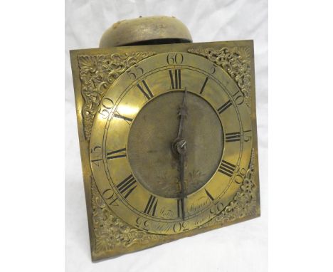 An 18th Century Cornish longcase clock 30-hour movement and 10" brass square dial by John Bennet of Helstone (Helston) with w