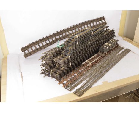 Quantity of Gauge 1 Track by Peco Aster and other makers and larger gauges display track (45), Peco 36" straight Track (23), 