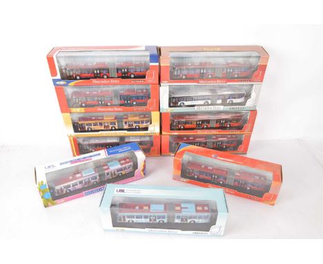 Creative Master Northcord 1:76 Scale Mercedes Benz Citaro Articulated Bendy Buses,  all boxed, UKBUS 5107 Arriva, UKBUS 5112 