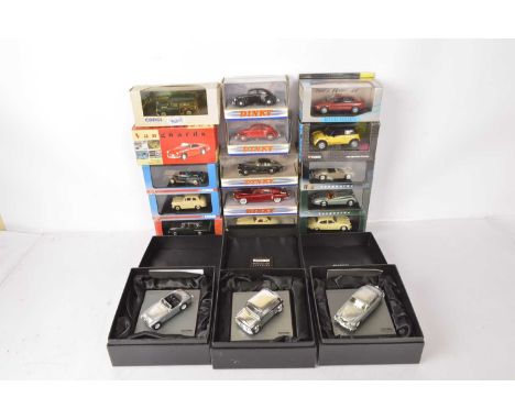 1:43 and Similar Scale Modern Diecast Cars (18), all boxed/cased vintage and modern private cars, Corgi, CC86504 Mini Cooper 