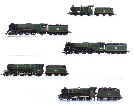 Modified Hornby Bachmann Dapol unboxed 00 gauge LNER and GWR Steam Locomotives and tenders BR Brunswick green (5), Hornby,  A