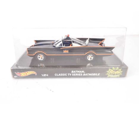 Hotwheels 1:24 Scale Batmobile, bubble packed Classic TV Series Batmobile, VG-E, packaging VG