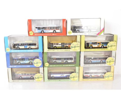 Creative Master Northcord 1:76 Scale Far Eastern Single Deck Buses Mitsubishi Fusos (11),  all cased with card sleeves, JB101