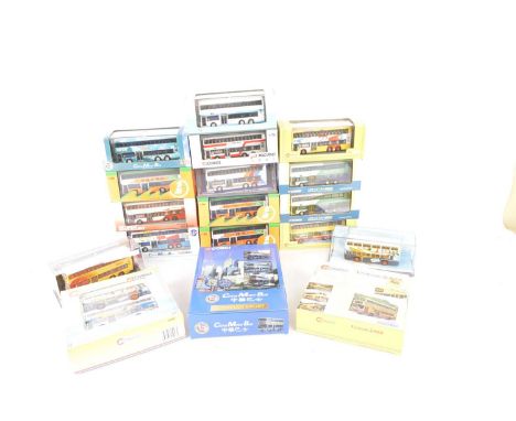 Corgi 1:76 Scale Olympian Far Eastern Double Deck Buses (18), all boxed or cased mainly with card sleeves, Olympians, First B