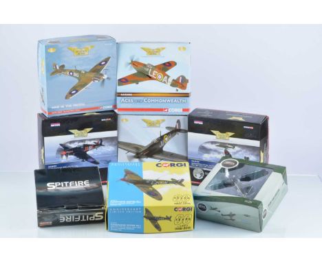 Corgi Aviation Archive and Other 1:72 Scale Spitfire and Hurricane Models, all boxed, Corgi examples, Spitfires, AA39211 Rupe