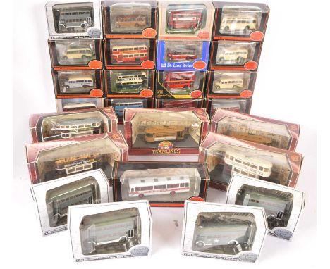 Modern Diecast Vintage Public Transport Models by Exclusive First Editions and Corgi Tramlines (26), all boxed 1:76 scale, Co