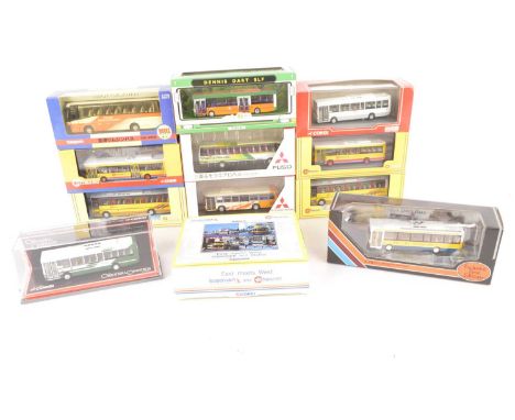 Modern Diecast Single Deck Far Eastern Buses 1:76 Scale and Similar (12), all cased with card sleeves or boxed, Corgi, 45005 