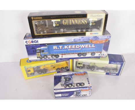 Corgi Modern Diecast Haulage Vehicles (5), all boxed 1:50 scale, Hauliers of Renown CC15808 Mercedes Benz Actros RT Keedwell,