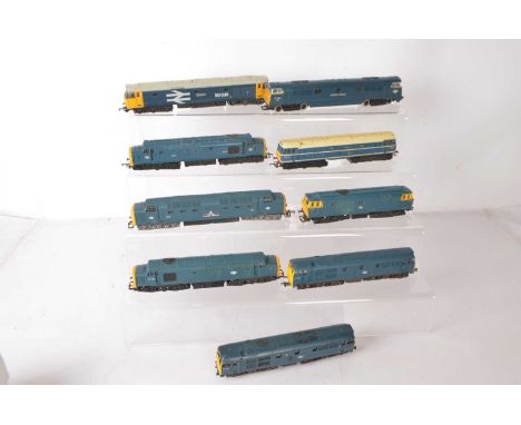 Hornby Tri-ang Lima Airfix  00 gauge BR blue livery Diesel Locomotives (9), comprising Class 52 Western Locomotive D1008 'Wes