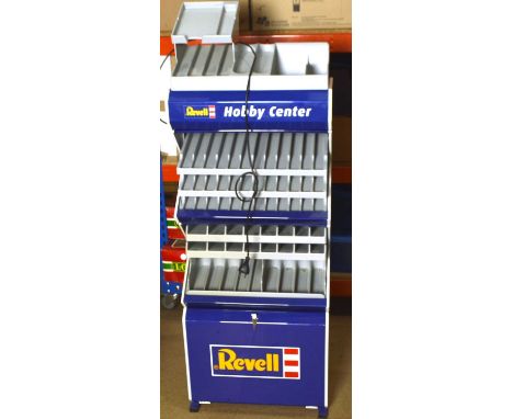 A Revell Hobby Center Shop Retail Display unit for model Paints and Brushes, with lighting to top section (can be used for a 