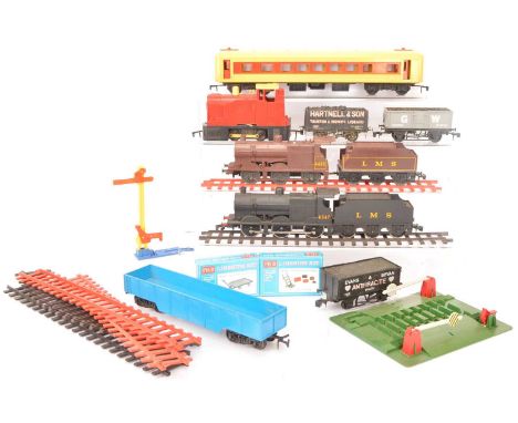 1960s 0 Gauge Toy Trains by Lima and Tri-ang (qty), A Lima 2-rail LMS 4F 0-6-0 in black as No. 4547, G, another for battery o