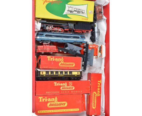 Fleischmann Jouef H0 gauge Steam and Diesel Locomotives  with Tri-ang Hornby-Dublo and other wagons and coaches (13), Fleisch