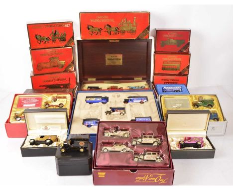 Modern Diecast Vintage Vehicles by Matchbox Lledo and Oxford,  all boxed/cased commercial and private vehicles, Models of Yes