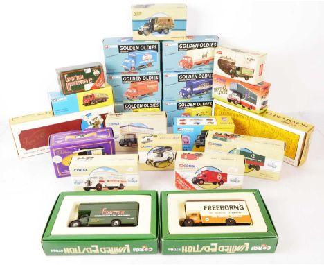 Pre and Postwar Commercial Vehicles by Corgi (22), all boxed, R9501 Kay & Co Vans, C69 Bryant & May vans, each a two model se