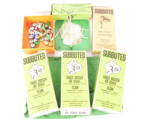 Subbuteo Football and Rugby Teams and Accessories (qty), 16 Arsenal, 6 Wolves, both complete and No 50 Brazil with only two p