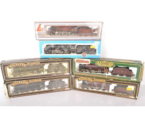 Mainline Lima Airfix  00 gauge LMS livery Steam Locomotives and tenders in original boxes (6), comprising Airfix black 54120 