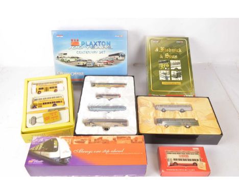 Corgi Original Omnibus Exclusive First Editions  and Creative Master Northcord Buses and SBS Transit Train, all boxed, 1:76 s