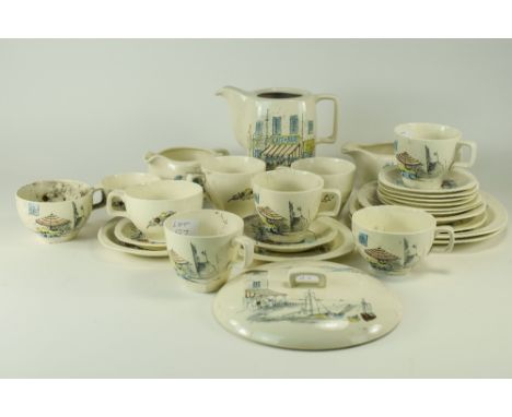 Midwinter Riviera Style Craft Shape 1954 Pattern, 28 Mixed Assorted Pieces
