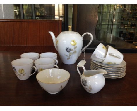 Seltmann Weiden Bavaria Coffee Set Comprising 6 Cups, 7 Saucers, Coffee Pot, Cream And Sugar