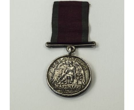 1815 Waterloo Medal, Trooper John Hughes, 12th Prince Of Wales Light Dragoons. John Hughes Served With The 12th Light Dragoon