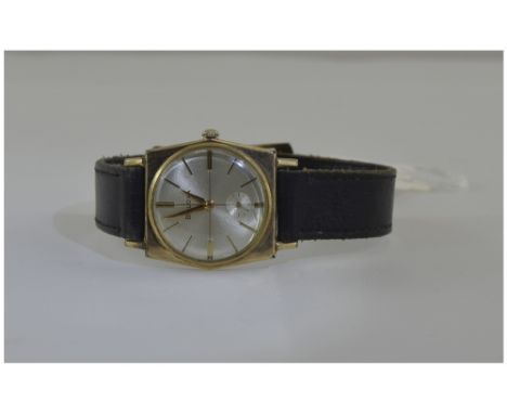 Gents Bulova Wristwatch, Silvered Dial, Gilt Baton Numerals With Subsidiary Seconds, Manual wind, Rolled Gold Case, Stainless