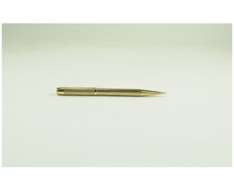 Yard-o-Led Vintage 9ct Gold Cased Propelling Pencil. c.1960's. Hallmark London 1964. Excellent Condition but Top Missing. 