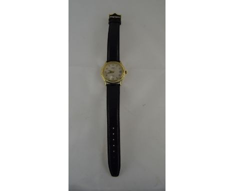 Rotary Automatic - Date-Just Gold Plated Gents Wrist Watch with Original Calf Leather Strap. 25 Jewells. Excellent Condition.