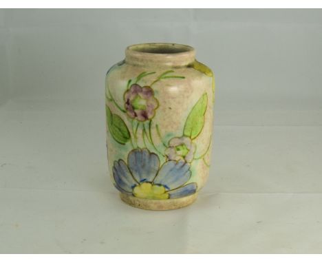 Radford Ware Small Art Deco Vase With Floral Decoration, Height 4¾ Inches