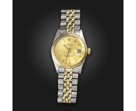 A gentleman's steel and gold Oyster Perpetual wristwatch by Rolex, the champagne dial signed 'Rolex Oyster Perpetual Date Sup